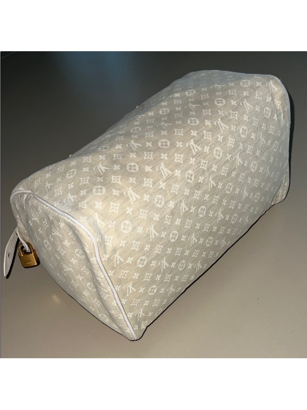 Louis Vuitton Cream Monogram Idylle Speedy 30 - Picture 6 of 7